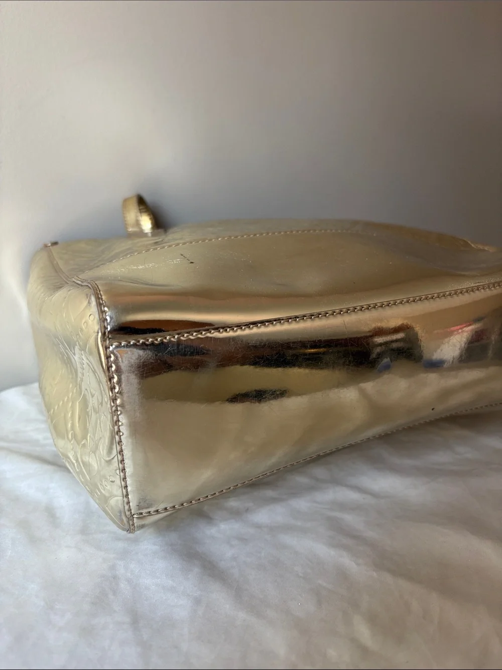 kate spade Metallic Gold Embossed Tote - Picture 4 of 7